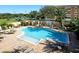 Resort-style swimming pool and outdoor lounge area with chairs and well-manicured landscape at 1268 11Th St # 2402, Sarasota, FL 34236