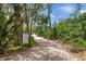 Scenic nature trail surrounded by lush greenery and mature trees at 1693 Landings Ln, Sarasota, FL 34231