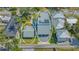 Aerial view of the house showing the property's layout and landscaping at 1755 7Th St, Sarasota, FL 34236