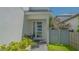 Inviting front entrance with a modern door, clean lines, and well-maintained landscaping at 1755 7Th St, Sarasota, FL 34236