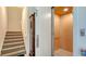 This home features a staircase and lift for easy access to all floors at 1755 7Th St, Sarasota, FL 34236