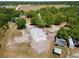 Aerial view of a treed lot with a new home foundation at 22520 61St E Ave, Bradenton, FL 34211