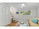 Office with a ceiling fan, light walls, closet and zebra wall decor at 2610 Jefferson Cir, Sarasota, FL 34239