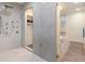 Contemporary bathroom with a tiled shower and a soaking tub at 327 Riverpoint Ne Dr, Bradenton, FL 34208