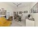 Well-lit office space with ceiling fan, neutral colors and built-in storage at 3320 Hadfield Greene # 39, Sarasota, FL 34235