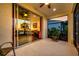 Inviting outdoor patio space with views into the living area and a serene outdoor ambiance at 3520 Woodmont Dr, Parrish, FL 34219