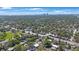 A panoramic aerial view showcasing the neighborhood, with lush green trees and distant city views at 3828 20Th N St, St Petersburg, FL 33714