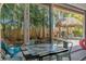 Beautiful lanai with views of the pool and tiki hut, perfect for outdoor entertaining or relaxing with friends at 4001 5Th Ave, Holmes Beach, FL 34217