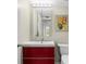 Modern bathroom with a bold vanity, mirrored cabinet, and fresh decor at 4440 Fairways Blvd # 210, Bradenton, FL 34209