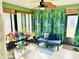 Inviting sunroom featuring an abundance of plants and a cozy, comfortable seating area at 5061 Barrington Cir # 1302, Sarasota, FL 34234