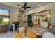 Charming outdoor kitchen with grill, sink, fridge, and easy access to the main kitchen at 5329 Trails Bend Ct, Sarasota, FL 34238