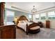 Spacious main bedroom featuring a decorative headboard, custom lighting, and neutral tones at 750 116Th Ne Ct, Bradenton, FL 34212