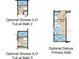 Deluxe primary bath plan with optional shower ILO tub for bath 2 and 3 at 8550 Big Dipper Dr, Sarasota, FL 34241