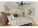 Comfortable main bedroom featuring a spacious layout and stylish decor at 9121 Stone Harbour Loop, Bradenton, FL 34212