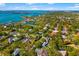 Breathtaking aerial view of a waterfront community, showcasing lush greenery and stunning water views in a serene setting at 1434 Ladue Ln, Sarasota, FL 34231