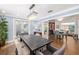 Dining room with chandelier and table at 1434 Ladue Ln, Sarasota, FL 34231