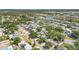 An aerial view showcases this neighborhood's lush landscaping, winding roads, and proximity to the Gulf of Mexico at 218 80Th N Ave, St Petersburg, FL 33702