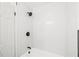 Bathroom shower with white subway tile and upgraded black shower fixtures at 2320 Terra Ceia Bay Blvd # 305, Palmetto, FL 34221