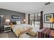 Comfortable bedroom featuring a large window, complemented by neutral tones and stylish furnishings at 3673 Longmeadow # 18, Sarasota, FL 34235