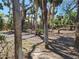 Lush backyard with mature trees and a newly installed wood fence ensuring privacy at 670 Venice Ln, Sarasota, FL 34242