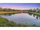 Picturesque pond reflecting a nearby golf course and sky, surrounded by natural wetlands at 7257 Greystone St, Lakewood Ranch, FL 34202