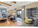 Inviting lobby featuring a stone fireplace, comfortable seating, stylish decor, and ample natural light at 1123 Riverscape St # D, Bradenton, FL 34208