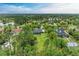 An aerial perspective reveals the expansive lot, lush landscaping, and inviting pool area at 22235 Panther Loop, Bradenton, FL 34202