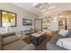 Cozy living room with a comfortable seating area, TV, and stylish decor, perfect for relaxation at 2309 Avenue C # 200, Bradenton Beach, FL 34217