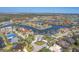 Aerial view of a beautiful waterfront community with stunning water access at 435 La Sila Ct, Punta Gorda, FL 33950