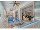 This screened patio provides seamless indoor-outdoor living with access to both the pool and the main living areas at 4444 Highland Oaks Cir, Sarasota, FL 34235