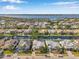 Aerial community view highlighting waterfront property with mature landscaping and waterway access at 4527 Barracuda Dr, Bradenton, FL 34208