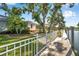 Beautiful landscaped backyard with canal access and lush tropical surroundings at 4527 Barracuda Dr, Bradenton, FL 34208