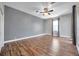 Large, naturally lit room with ceiling fan and vinyl flooring at 4527 Barracuda Dr, Bradenton, FL 34208