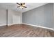Neutral bedroom with vinyl floors and closet at 4527 Barracuda Dr, Bradenton, FL 34208