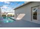 Screened in swimming pool and deck with access door to the home at 4527 Barracuda Dr, Bradenton, FL 34208