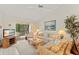 Bright living room with comfortable seating and large windows overlooking the lanai at 5729 Avista Dr, Sarasota, FL 34243