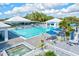 A refreshing community pool and spa offer ample seating and lounging areas for residents to enjoy the Florida sunshine at 667 Crossfield Cir # 1, Venice, FL 34293