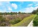 Expansive backyard view showcasing a serene pond and lush greenery for a peaceful setting at 11723 Cullen Park Ter, Bradenton, FL 34211