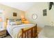 Cozy bedroom with neutral tones, a full bed, and modern decor accents, offering a peaceful retreat at 16620 Fairbolt Way, Odessa, FL 33556
