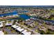 Stunning aerial view of the community featuring waterways and scenic surroundings at 1770 Lake Pl # 1770D, Venice, FL 34293
