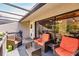 Relaxing patio with comfortable seating and outdoor view at 323 Bobby Jones Rd # 323, Sarasota, FL 34232