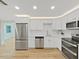 Beautiful kitchen with stainless steel appliances and white cabinets at 7797 Barry Ct, Seminole, FL 33772