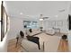 Bright living room with a fan, hardwood floors, neutral furniture, and natural light at 7797 Barry Ct, Seminole, FL 33772