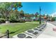 Lido Key Veteran's Memorial Park view featuring lush landscaping and palm trees at 845 Benjamin Franklin Dr # 104, Sarasota, FL 34236