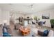 Open concept living space with an integrated kitchen and dining area for seamless entertaining at 8600 Milestone Dr, Sarasota, FL 34238