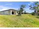 Spacious backyard with lush green lawn and mature trees, perfect for outdoor activities at 9215 Royal River Cir, Parrish, FL 34219