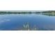 Beautiful lake view showing the calm water, vegetation, and distant shoreline with a gazebo at 11836 Crawford Parrish Ln, Parrish, FL 34219