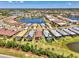 Aerial view of a home in a neighborhood with a lake, encircled for identification at 17714 Northwood Pl, Bradenton, FL 34202