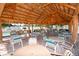 Inviting poolside lounge area featuring a tiki bar and ample seating for residents' relaxation and enjoyment at 1829 Cypress Point Ln, Sarasota, FL 34234