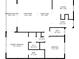 Floor plan illustrating the layout of the bedrooms, bathrooms, kitchen, and living area at 3620 Ironwood Cir # 606, Bradenton, FL 34209